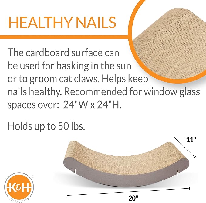 K&H Pet Products EZ Mount Cat Window Perch Kitty Sill Scratcher Cradle - Image 2