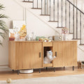 Double Litter Box Enclosure for 2 Cats, Large Indoor Cat House by Halitaa