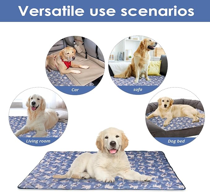 Dog Cooling Mat, Washable Dogs Cats Pet Non-Toxic Cooling Pads Summer Sleeping - Image 4