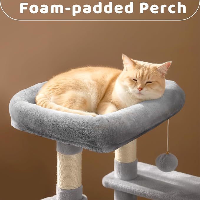Yaheetech 46in Cat Tree Tower | Multi-Level Indoor Activity Center - Image 4