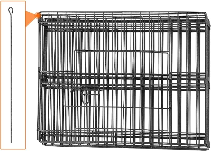 Yaheetech 24 inch 24 Panel Black Heavy Duty Foldable Metal Dog Exercise Pen - Image 3