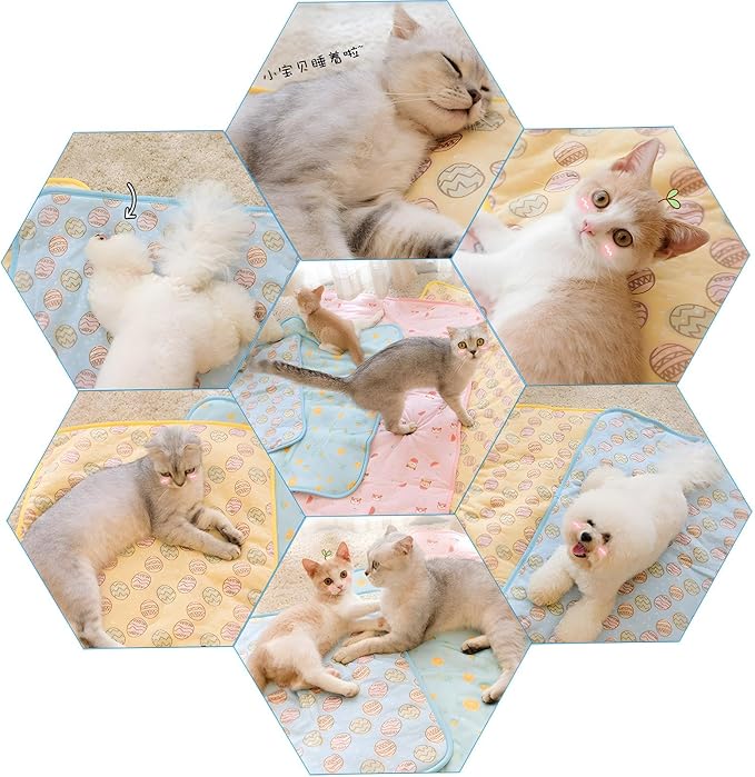NACOCO Pet Cooling Mat Cat Dog Cushion Pad Summer Cool Down Comfortable Soft - Image 9