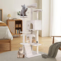 70 Inch Beige Cat Tree, Tall Cat Tower by GINMAON