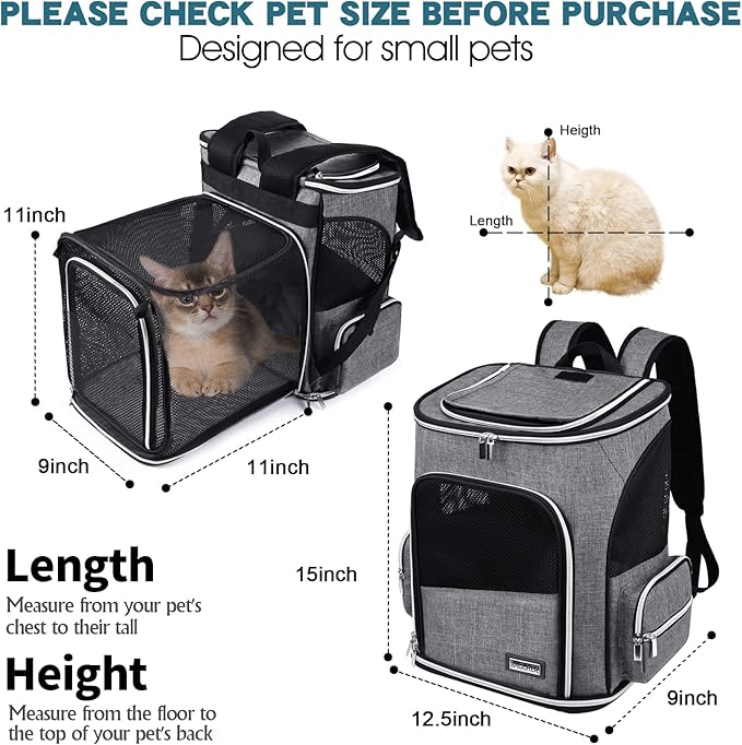 BAGLHER Expandable Pet Carrier Backpack，Pet Backpack - Image 6