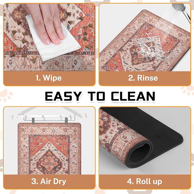 Absorbent Pet Dog Bowl Mat for Food and Water, Pet Cat Food Feeding Mat - Image 6