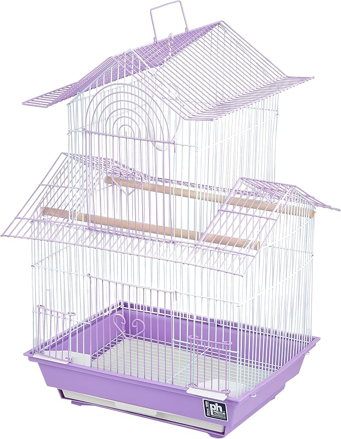 Prevue Hendryx SP1720-3 Shanghai Parakeet Cage, Lilac and White by PrevuePetProducts