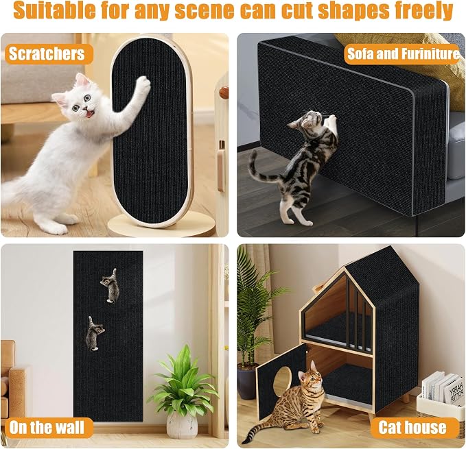 Cat Scratching mat Self-Adhesive, Trimmable Furniture Protector - Image 7