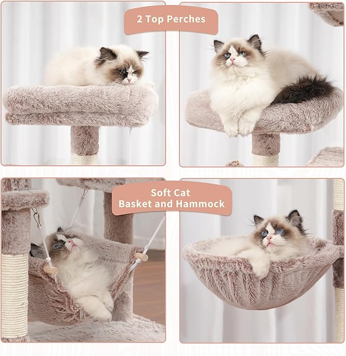 Cat Tree for Indoor Cats, Sturdy Cat Tree House - Image 5