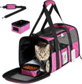 Cat Carrier for Large Cats 20 lbs, Medium Pet Under 25 lbs, 2 Puppy and Small by CUSSIOU