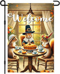 Welcome Garden Flag Autumn Garden Flag Adorable Squirrels Tea Party Decorative by BlissYard