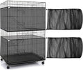 Shappy 2 Pieces Adjustable Bird Cage Seed Catcher Birdcage Cover Nylon Mesh by Shappy