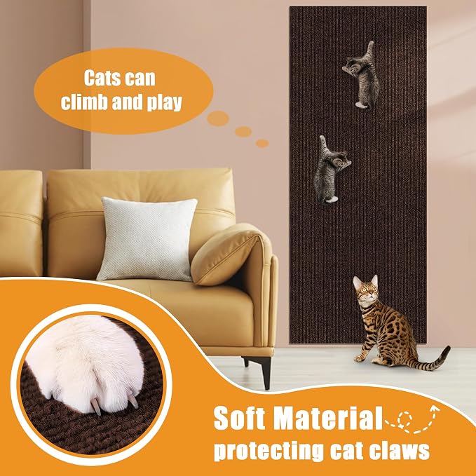 cat Scratching mat Self-Adhesive, Trimmable Furniture Protector - Image 4