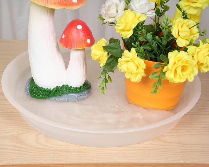 6 Pack of 12 inch Plant Saucer Clear, Heavy Duty Plastic Plant Saucer 12 inch - Image 3