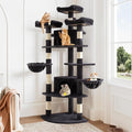 Allewie 73in Fan-Shaped Space-Saving Corner Cat Tower/Multi-Level Tall Cat Tree by Allewie