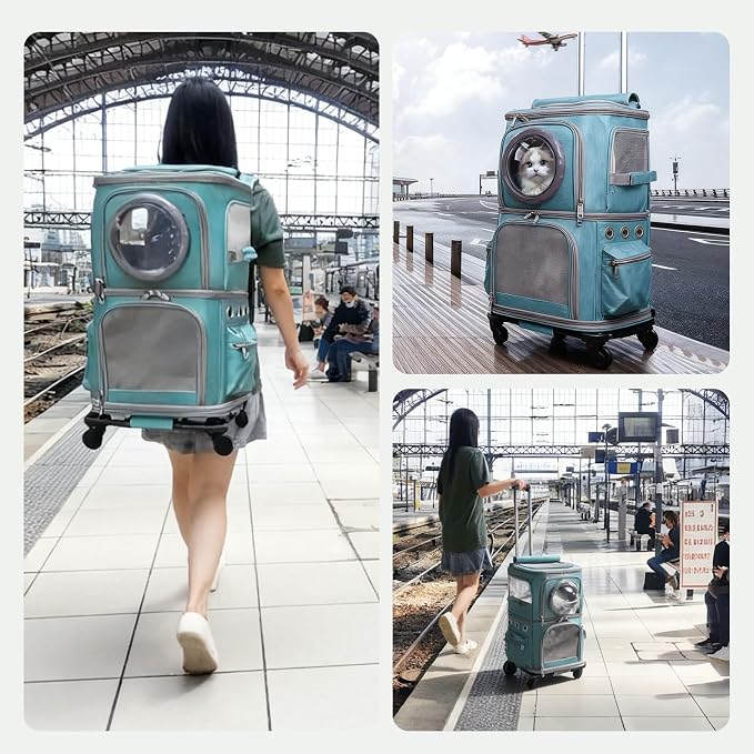 2-in-1 Pet Carrier Backpack for Two Cats or One Dog - Image 6