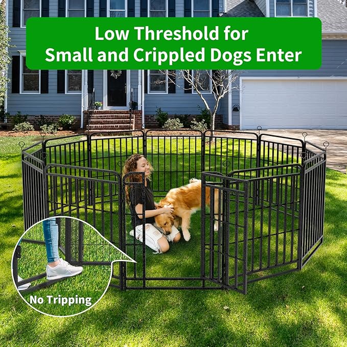 Heavy Duty Dog Playpen: 32 Steel Panels 40" Height, Square Steel Pipe - Image 3