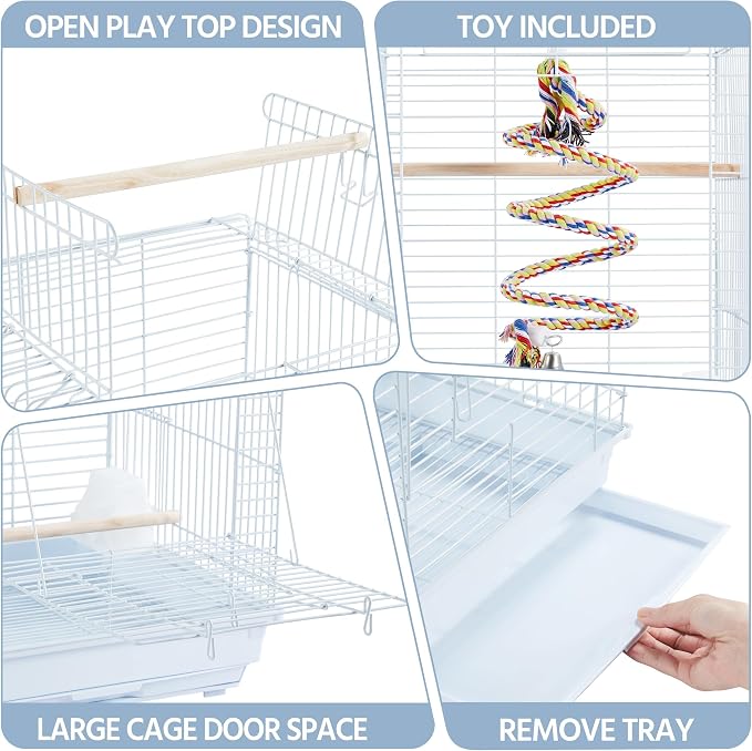 Yaheetech Open Play Top Travel Bird Cage - Image 6