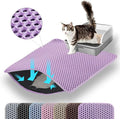 Small Cat Litter Mat, 20x14’’ Double Layer Honeycomb Cat Litter Box Mat by Petinstinct