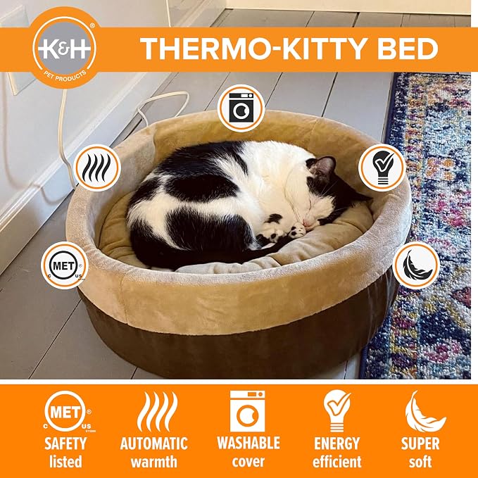 K&H Pet Products Thermo-Kitty Bed Heated Cat Beds - Image 4
