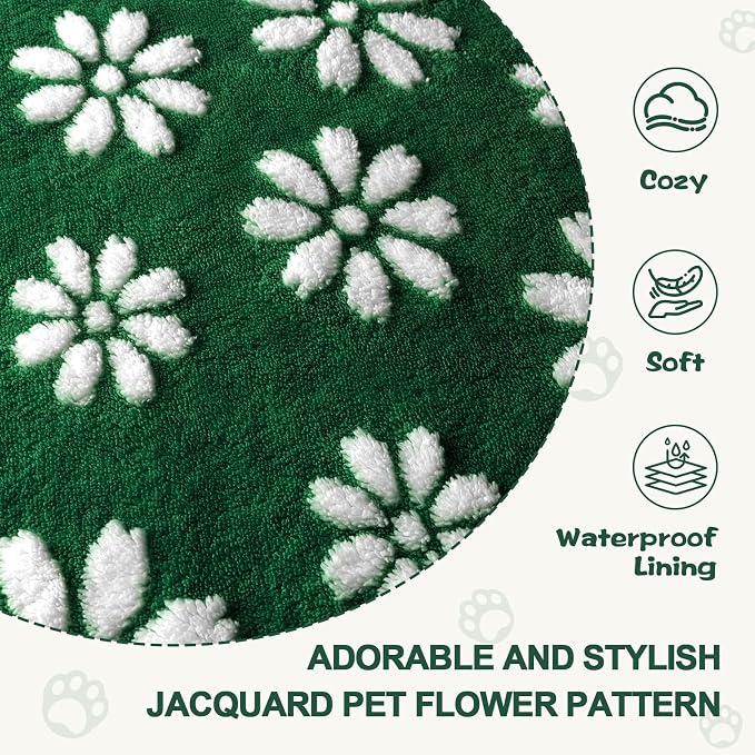 Waterproof Blanket for Dog Puppy Cat, Cute 3D Textured Flower Dog Blanket for - Image 5