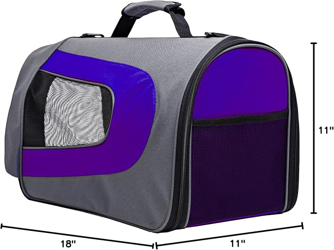 Pawer 18” x 11”x 11” Soft-Sided Foldable Airline Approved Pet Carrier - Image 10