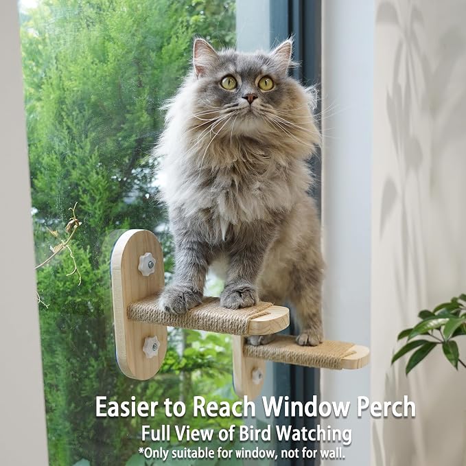 PETKARAY Cat Window Shelf, Original Cat Window Perch Stairs, Durable Kitty Seat - Image 6