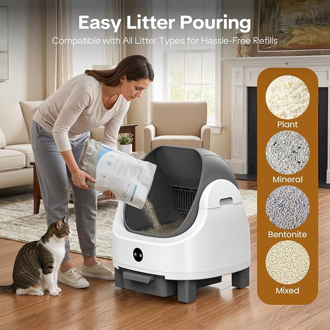 OROLEY Open-Top Automatic Cat Litter Box, Self-Cleaning Litter Box - Image 6
