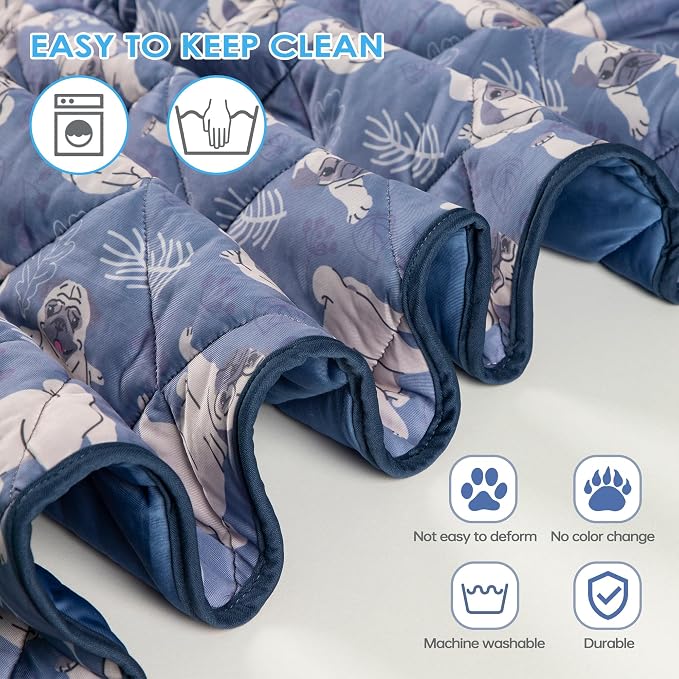 Dog Cooling Mat, Washable Dogs Cats Pet Non-Toxic Cooling Pads Summer Sleeping - Image 5