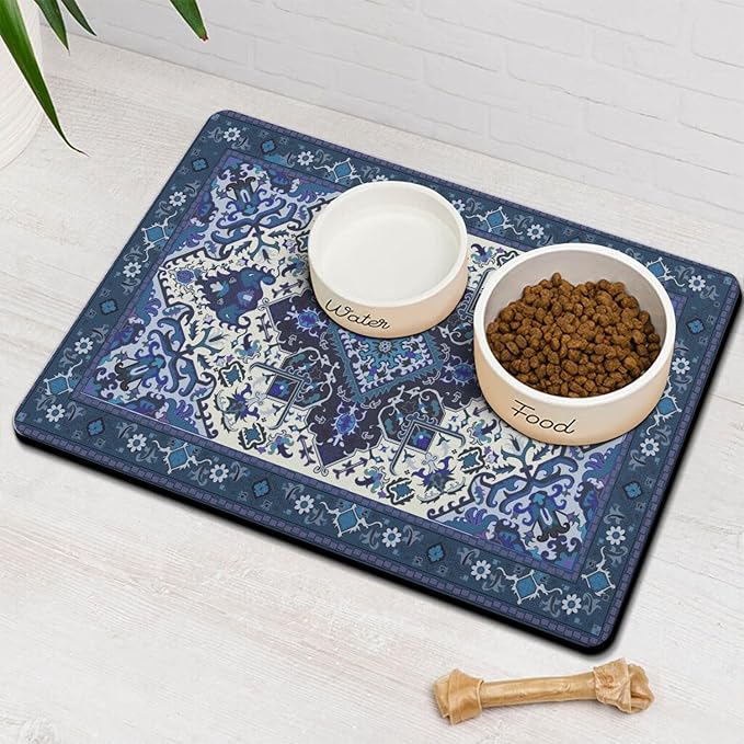 Pet Feeding Mat for Floors Waterproof Dog Mat for Food and Water Absorbent - Image 3
