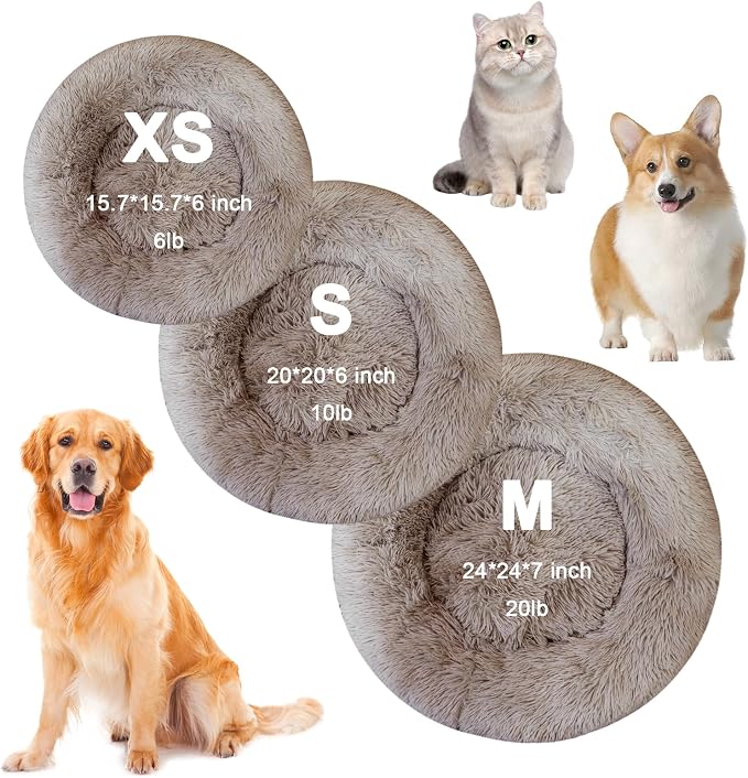 Nisrada Dog Bed for Small Medium Large Dogs, 24 inch Calming Dogs Bed, - Image 5