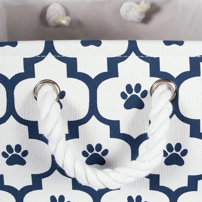 Bone Dry Pet Storage Collection Lattice Paw Print, Small Round - Image 3