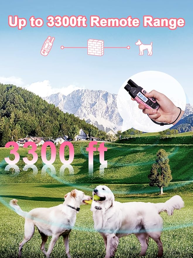 Bousnic Dog Shock Collar 2 Dogs - 3300 ft Waterproof Training Collar - Image 2