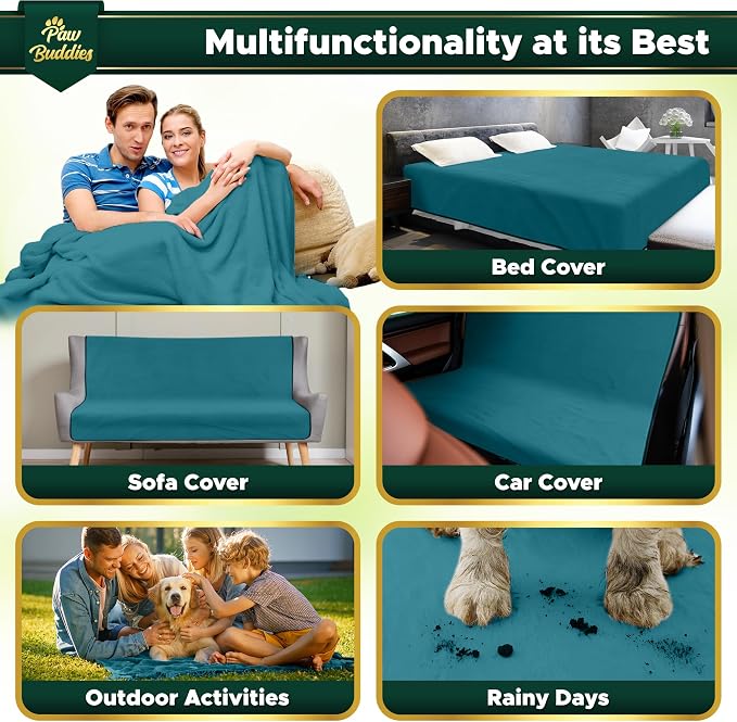 Paw Buddies Waterproof Blanket – 80"x90" Washable Sofa Throw - Image 5