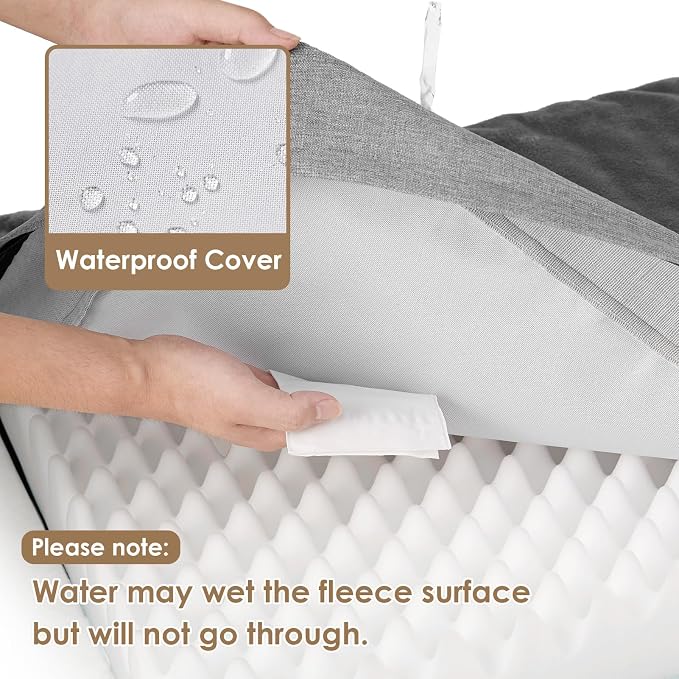 EHEYCIGA Waterproof Dog Bed Orthopedic 30"x20", Memory Foam Pet Bed - Image 2