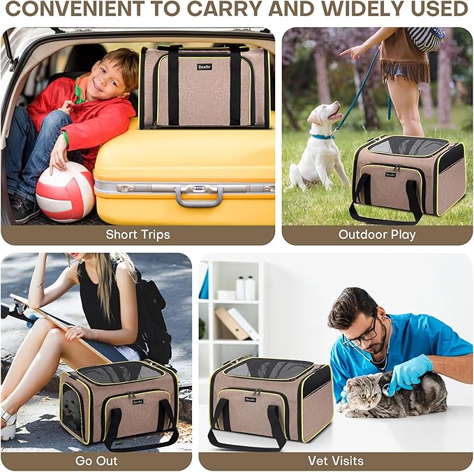 Premium Pet Carrier – Dog & Cat Travel Bag, Airline Approved, Soft-Sided Design - Image 3