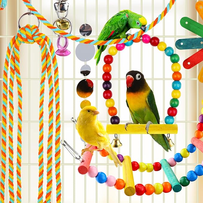 8 pcs Bird Toys for Parakeets - Image 4