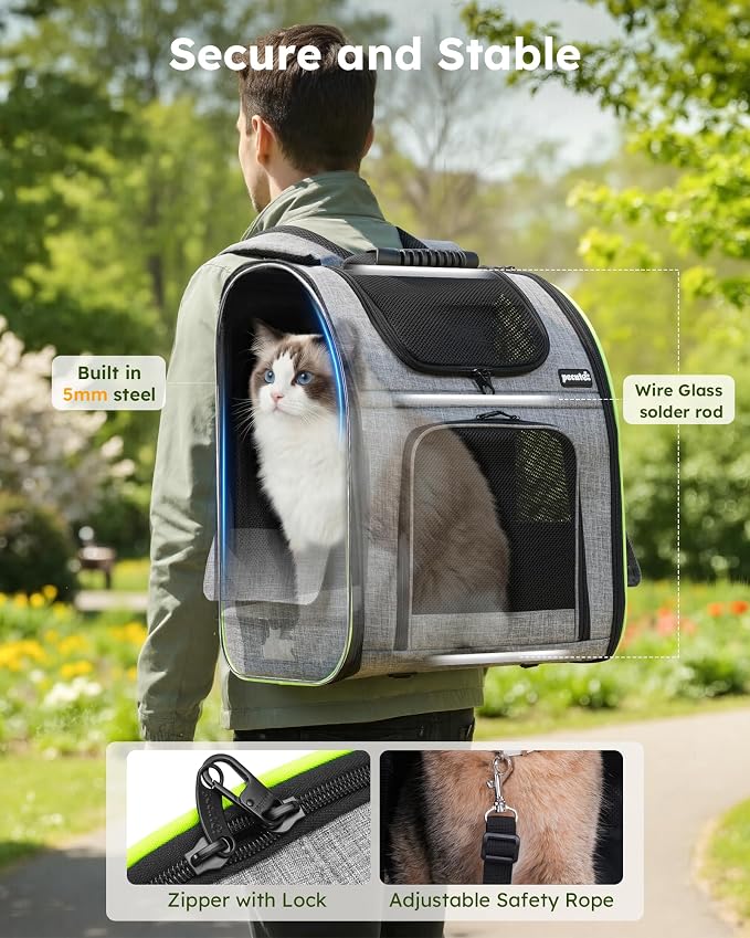 Pecute Cat Backpack Carrier XL, Expandable Pet Backpack - Image 5