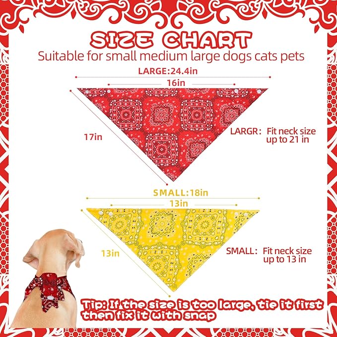 PAWCHIE Dog Bandanas Small Reversible Styles Pet Triangle Scarf Bibs - Image 6