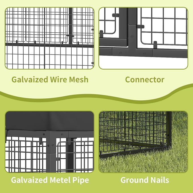 354" x 118" Large Outdoor Dog Enclosure, Heavy Duty Dog Cage - Image 6