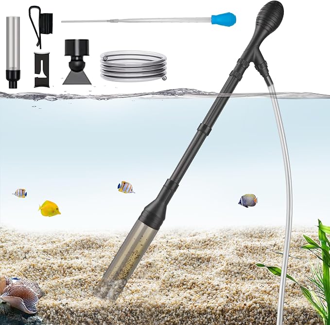 Carefree Fish Aquarium Gravel Cleaner 6Ft Hose Fish Tank Water Changer Gravel by CarefreeFish