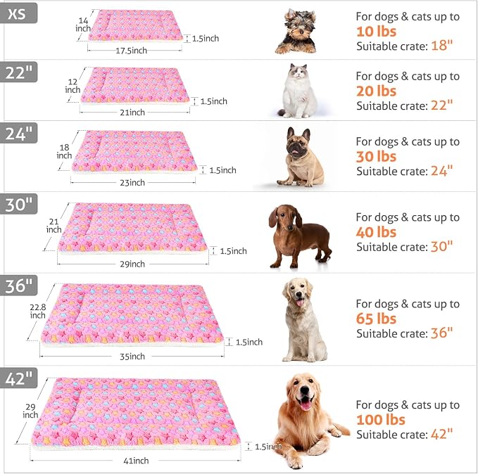 Mora Pets Dog Bed Crate Pad Ultra Soft Pet Bed - Image 4