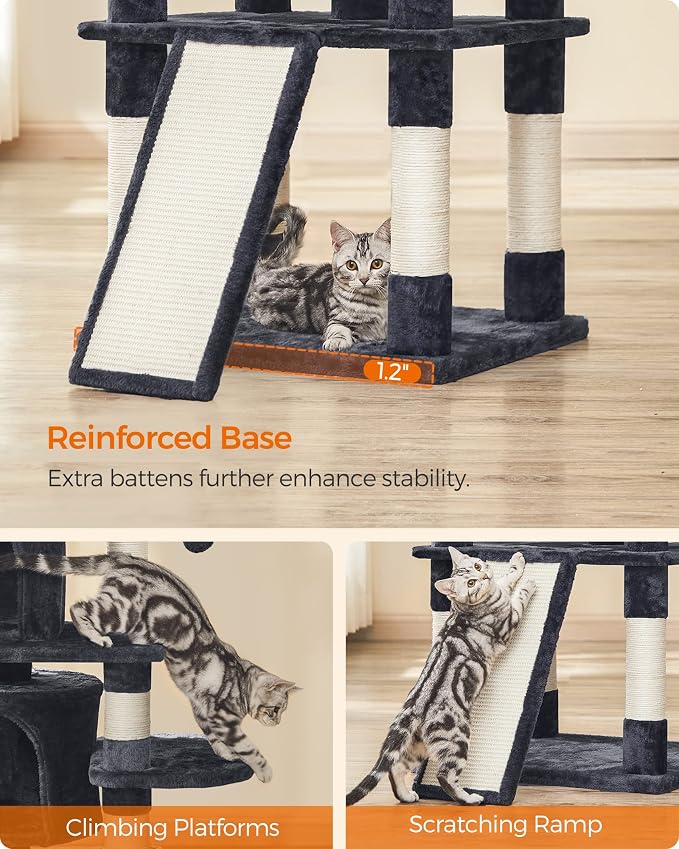 Feandrea 67 Inches Multi-Level Cat Tree - Image 8