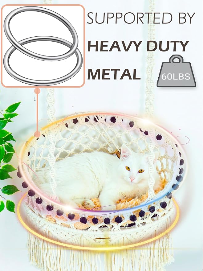 KARCEEY Macrame Cat Hammock - Image 2