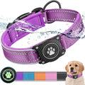 Airtag Dog Collar with Waterproof Air Tag Holder, Luminous Reflective, Soft by OKVSKO