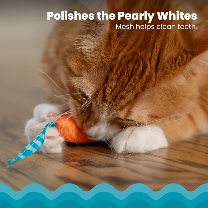 Catstages Catnip Chew Mice 2 Pack– Interactive Dental Cat Chew Toy that Helps - Image 3