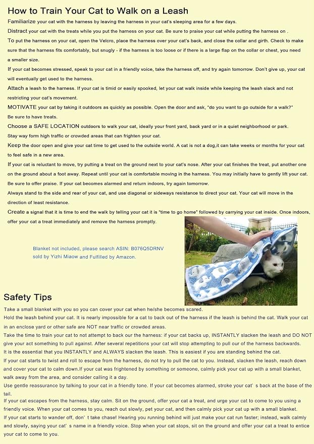 Cat Harness and Leash for Walking Escape Proof, Adjustable Cat Vest Harness - Image 7