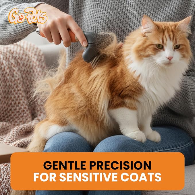 GoPets Double Row Dematting Rake Undercoat Deshedding Tool - Image 5