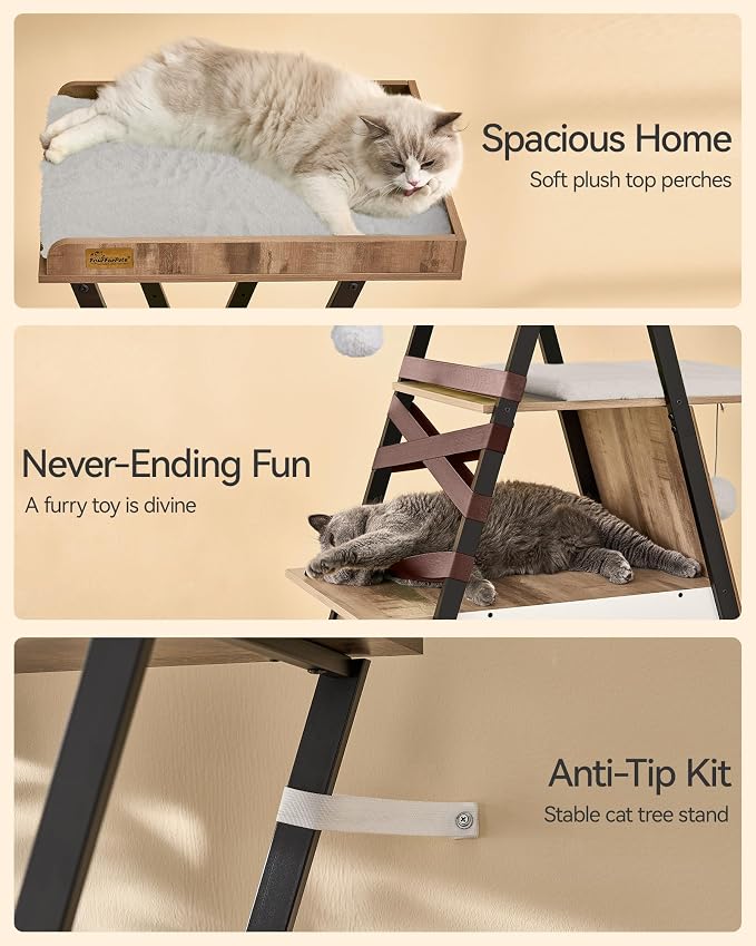 FourFurPets 72.4" Cat Tree, Modern Cat Tower - Image 8
