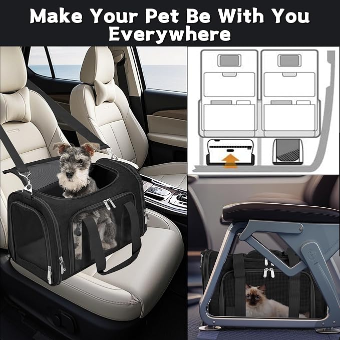 Soft-Sided Cat/Dog/Pet Carrier, Collapsible Pets Travel Carriers - Image 7