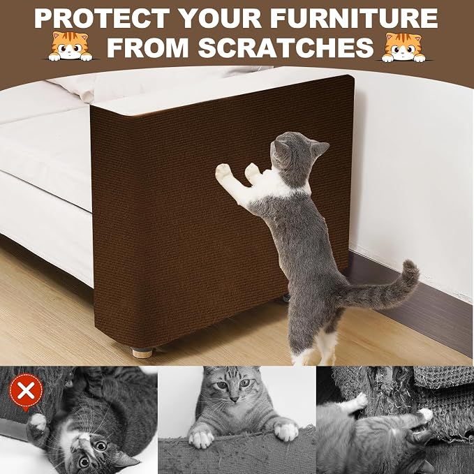 Cat Scratch Furniture Protector, 78.7"x15.8" Cat Scratching Mat, Trimmable - Image 4